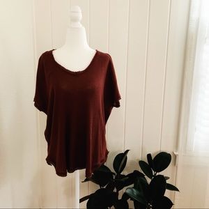Oversized Short Sleeve Knit Sweater